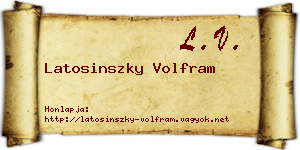 Latosinszky Volfram névjegykártya